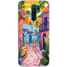 TechTree Redmi 9 Uyumlu Renkli Sanat Sokak Silikon Kılıf