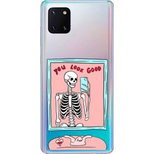 TechTree Samsung Galaxy Note 10 Lite Uyumlu You Look Good Iskelet Tasarımlı Baskılı Silikon Kılıf