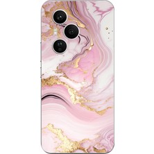 TechTree Honor 400 Pro Uyumlu Pembe Mermer Baskılı Silikon Kılıf