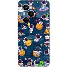 TechTree Honor 400 Pro Uyumlu Minik Astronotlar Uzayda Baskılı Silikon Kılıf