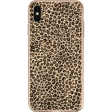 TechTree iPhone Xs Max Uyumlu Leopar Tasarımlı Baskılı Silikon Kılıf