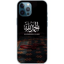 TechTree iPhone 12 Pro Max Uyumlu Elhamdülillah Tesbih Baskılı Silikon Kılıf