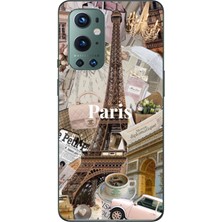 TechTree Oneplus 9 Pro Uyumlu Paris Kolaj Baskılı Silikon Kılıf