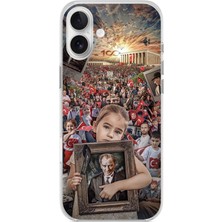 TechTree iPhone 16 Plus Uyumlu Anıtkabir Atatürk Portre Baskılı Silikon Kılıf