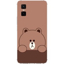 TechTree Infinix Gt 30 Pro Uyumlu Kahverengi Ayı Tasarımlı Baskılı Silikon Kılıf