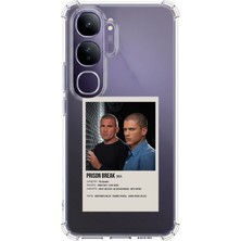 TechTree Vivo V40 Lite Uyumlu Prison Break Tasarımlı Baskılı Silikon Kılıf