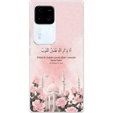 TechTree Vivo V30 Uyumlu Rad Suresi Cami ve Güller Baskılı Silikon Kılıf