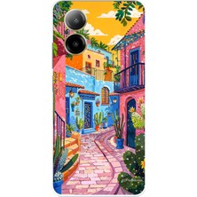 TechTree Realme 12 Lite - C67 Uyumlu Renkli Sanat Sokak Silikon Kılıf