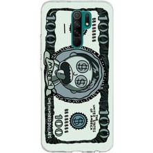TechTree Redmi 9 Uyumlu Morty Dolar Baskılı Silikon Kılıf