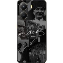 TechTree Poco X7 Pro Uyumlu Kemal Atatürk Imza Baskılı Silikon Kılıf