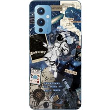 TechTree Oneplus 9 Uyumlu Retro Astronot Tasarımlı Baskılı Silikon Kılıf