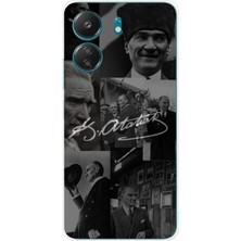 TechTree Redmi 13C - Poco C65 Uyumlu Kemal Atatürk Imza Baskılı Silikon Kılıf