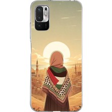 TechTree Redmi Note 10 5g Uyumlu Filistine Özgürlük Kız Baskılı Silikon Kılıf