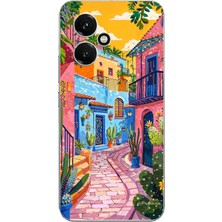 TechTree Honor 400 Uyumlu Renkli Sanat Sokak Silikon Kılıf