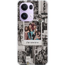 TechTree Oppo Reno 13 Pro Uyumlu Friends Nostalji Tasarımlı Tasarımlı Baskılı Silikon Kılıf