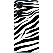 TechTree Vivo Y22S - Y35 Uyumlu Zebra Tasarımlı Baskılı Silikon Kılıf