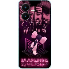 TechTree Vivo Y22S - Y35 Uyumlu Blackpink Poster Baskılı Silikon Kılıf