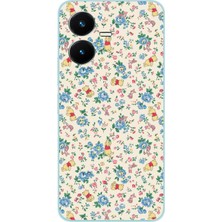 TechTree Vivo Y22S - Y35 Uyumlu Ayı Winnie Pooh ve Çiçekler Baskılı Silikon Kılıf