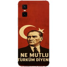 TechTree Infinix Gt 30 Pro Uyumlu Ne Mutlu Türkiye Bayrak Atatürk Baskılı Silikon Kılıf