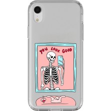 TechTree iPhone Xr Uyumlu You Look Good Iskelet Tasarımlı Baskılı Silikon Kılıf