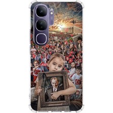 TechTree Vivo V40 Lite Uyumlu Anıtkabir Atatürk Portre Baskılı Silikon Kılıf