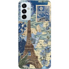 TechTree Samsung Galaxy M14 Uyumlu Paris ve Eyfel Kulesi Baskılı Silikon Kılıf