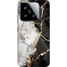TechTree Xiaomi Mi 15 Uyumlu Siyah Beyaz Mermer Baskılı Silikon Kılıf