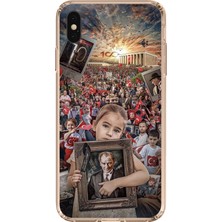 TechTree iPhone Xs Max Uyumlu Anıtkabir Atatürk Portre Baskılı Silikon Kılıf