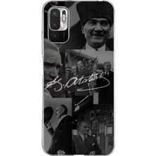 TechTree Redmi Note 10 5g Uyumlu Kemal Atatürk Imza Baskılı Silikon Kılıf