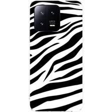 TechTree Xiaomi Mi 13 Uyumlu Zebra Tasarımlı Baskılı Silikon Kılıf