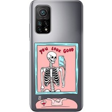 TechTree Xiaomi Mi 10T - 10T Pro Uyumlu You Look Good Iskelet Tasarımlı Baskılı Silikon Kılıf