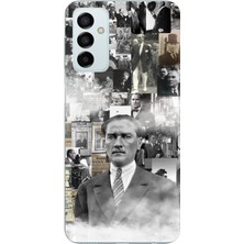 TechTree Samsung Galaxy M14 Uyumlu Mustafa Kemal Atatürk Kolaj Baskılı Silikon Kılıf