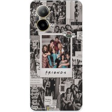 TechTree Realme 12 Lite - C67 Uyumlu Friends Nostalji Tasarımlı Tasarımlı Baskılı Silikon Kılıf