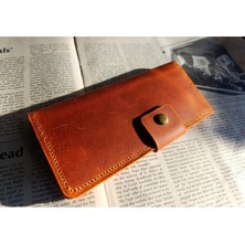 Mahfuz Kesimden Dikime Tamamen El Emeği Gerçek Deri Cüzdan 12 Kart 2 Banknot Alanı (19.4cm*8,5cm)  Nul2