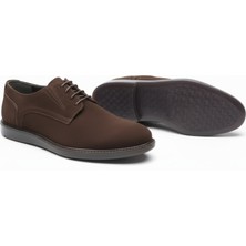 Growish GR0439 Hakiki Nubuk Deri Şeffaf Cam Görünümlü Kauçuk Taban Erkek Spor Klasik Ayakkabı