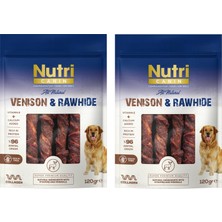Nutri Canin Rawhide Geyik Eti Sargılı Kemik Köpek Ödülü 120 Gr. x 2 Adet