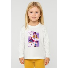 Veracraft Huntrix Rumi Mira Zoey Baskılı Uzun Kollu Çocuk Tişörtü