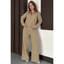 Zerenyus Fermuar Kapamalı Bol Paça Alt Üst Trenç Takım Haki