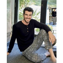 Aydoğan Erkek Waffle Patlı Uzun Kollu Pijama Takımı 240745