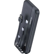 Ceylan Adam 10000 Mah Micro Type-C USB Lightning 4 Kablolu Hızlı Kablosuz Şarj Powerbank