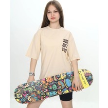 Butik Baskılı Oversize Unısex Çocukt-Shirt