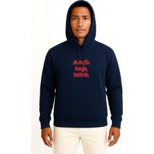 Bahriyeli Collection Kapüşonlu Metallic Rouge Rebirth Anime Göğüs Baskılı Unisex Sweatshirt