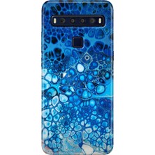 Egstech Tcl 10L Kılıf Baskılı 6.53" Silikon Renkli Resimli Arka Kapak Derin Mavi