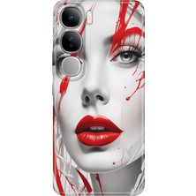 Egstech Vivo V40 Lite Uyumlu Kılıf Renkli Esnek Silikon Lady