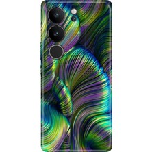 Egstech Vivo V29 5g Kılıf Desenli Silikon  Esnek Uyumlu Kapak Holographic