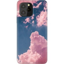 Egstech Oukitel C21 Pro / Plus Uyumlu Kılıf Desenli Silikon Renkli Tpu Uv Pembe Bulut