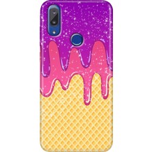 Egstech Vestel Venus E5 Kılıf Desenli Baskılı Hd Vestel E5 Silikon Krema