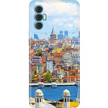 Egstech Tecno Spark 8 Pro Kılıf Renkli Silikon Kapak Istanbul