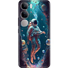 Egstech Vivo V40 Lite Uyumlu Kılıf Renkli Esnek Silikon Astronot