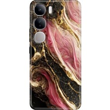 Egstech Vivo V40 Lite Uyumlu Kılıf Renkli Esnek Silikon Seattle Mermer
